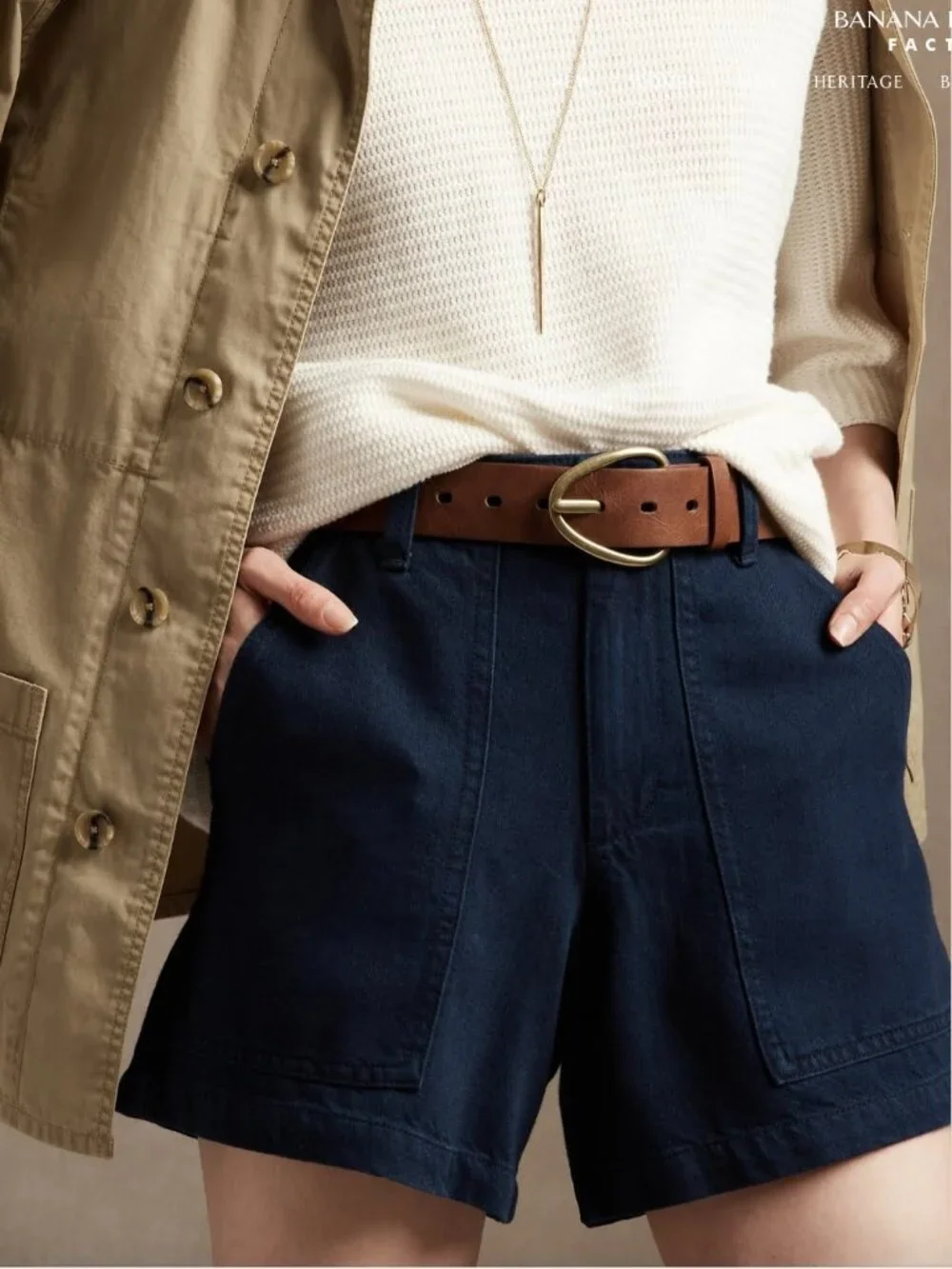 DENIM UTILITY SHORT